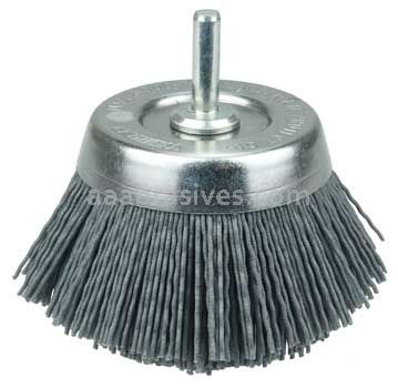 Weiler 14404 2-3/4" Nylox Utility Cup Brush .040/120 SC Crimped Fill 1/4" Stem
