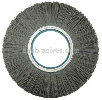 Weiler 83910 14" Crimped Filament Nylox Wheel .022/320 SC Fill 5-1/4" Arbor Hole