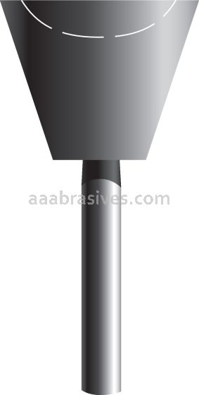 B-102, 5/8x1/2x1/8"sk, Mounted Point, Vitrified, PA/O