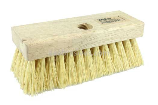Weiler 73195 7" Roof Brush One Threaded Handle Hole White Tampico Fill