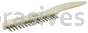 Weiler 44235 Hand Wire Scratch Brush .012 Stainless Steel Fill Shoe Handle 1 x 17 Rows