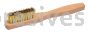 Weiler 44619 Small Hand Wire Scratch Brush Crimped Brass Fill Wood Block 3 x 10 Rows