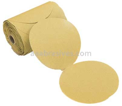 6" PSA Disc Roll No Hole (100 per roll) 1000 A/O Gold