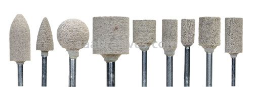 Norton A5 3/4 x 1-1/8 A80-HBF3 N4 1/4 x 1-1/2 BF3 Cotton Fiber Mounted Points