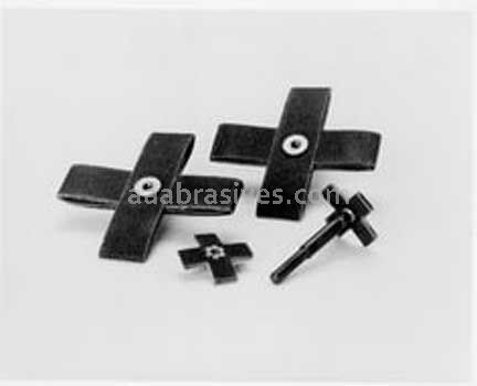 Standard Abrasives A/O Cross Pad 701115 3" x 3" x 1" x 8 Ply x 1/4-20 80 Grit