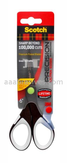 3M™ 7010369852 Scotch™ Precision Ultra Edge Non-Stick Scissors 1466TUNS-MIX 6 in (15.2 cm)