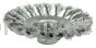 Weiler 13486 Knot Wire Bevel Brush 4-1/2" .020" Stainless Steel Fill 5/8"-11 UNC Nut