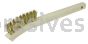 Weiler 95014 Small Hand Wire Scratch Brush Brass Fill Wood Block 2 x 9 Rows