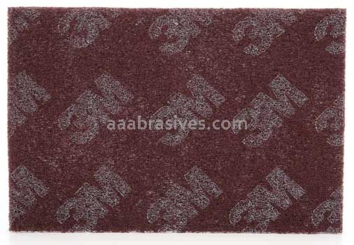 3M™ 7000120942 6 x 9 Maroon Scotch-Brite™ 8447 Production Hand Pad