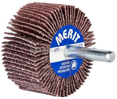 3 x 1 x 1/4 80 Grit Merit Metal Alo Small Diameter Flap Wheels