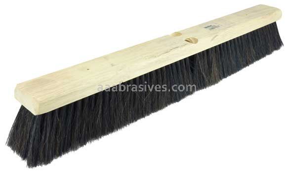 Weiler 70068 24" Medium Sweep Floor Brush Horsehair & Polystyrene Border with Black Polypropylene