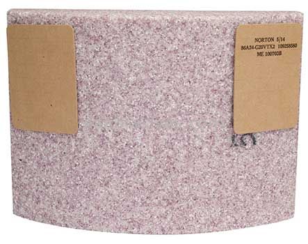 Norton Abrasives 66253350617 8 x 11-1/4 x 3 86A24-G20VTX2 Cortland Bonus Grind ME100703B Type 31 Grinding Wheel Segments