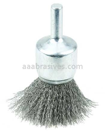 Weiler 10005V 3/4" Crimped Wire End Brush .006" Steel Fill Vending Ready