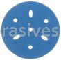 3M&trade; 7100091342 3” #120 Grit Hookit&trade; Blue Abrasive Disc Multi-hole
