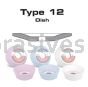 6x1/2x1-1/4, Grinding Wheel, T-12, Vitrified, WA80-K-V, White Premium A/O