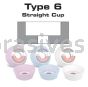 6x2x1-1/4, Grinding Wheel, T-6, Vitrified, WA60-K-V, White Premium A/O