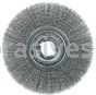 Weiler 01179 8" Narrow Face Crimped Wire Wheel .014" Steel Fill 1-1/4" Arbor Hole