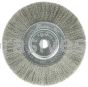 Weiler 01675 6" Narrow Face Crimped Wire Wheel .006" Stainless Steel Fill 5/8"-1/2" Arbor Hole