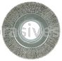 Weiler 03510 6" Wide Face Crimped Wire Wheel .0118" Stainless Steel Fill 2" Arbor Hole