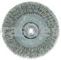 Weiler 13078 4" Narrow Face Crimped Wire Wheel .014" Steel Fill 3/8"-24 UNF Nut