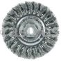 Weiler 13119 Standard Twist Knot Wire Wheel 4" .020" Steel Fill 1/2"-13 UNC Nut