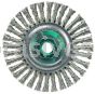 Weiler 13134 Mini Roughneck 4" Stringer Bead Wire Wheel .020" Stainless Steel Fill M14x2.0 Nut