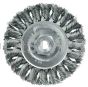 Weiler 13201 3" Standard Twist Knot Wire Wheel .014" Steel Fill 3/8"-24 UNF Nut