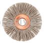 Weiler 16310 1-3/8" Small Diameter Nylox Wheel Brush .018/500 AO Crimped Fill 1/4" Arbor Hole