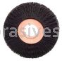 Weiler 17223 2" Small Diameter Nylon Wheel Brush .010" Crimped Black Nylon Fill 1/2" Arbor Hole