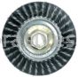 Weiler 35800 Mini Roughneck 4" Polyflex Encapsulated Stringer Bead Wheel .020" Steel Wire Fill 5/8"-11 UNC Nut