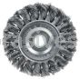 Weiler 36290 Wolverine 3" Knot Wire Wheel Standard Twist .014" 1/2"-3/8" Arbor Hole Steel Wire