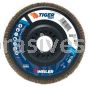 Weiler 50011 5" Tiger Trim Abrasive Flap Disc Conical Type 29 Trimmable Backing 60 Z 7/8" Arbor Hole