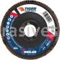 Weiler 50101 4-1/2" Tiger Ceramic Abrasive Flap Disc Conical Type 29 Phenolic Backing 40C 7/8" Arbor Hole