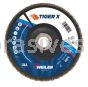 Weiler 51217 7" Tiger X Flap Disc Angled Type 29 Phenolic Backing 60 Z 7/8" Arbor Hole