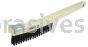 Weiler 44055 Hand Wire Scratch Brush w/Scraper .012 Carbon Steel Fill Curved Handle 3 x 19 Rows