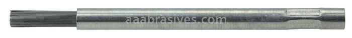 Weiler 99825 1/4" Diameter Pencil End Brush .0104" Steel Wire Fill 3/4" Trim Length 3-3/4" Overall Length