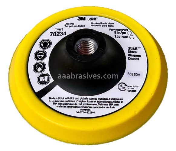 3M&trade; 5 x 1/2 x 5/8-11 Stikit&trade; Medium Density Disc Pad 
