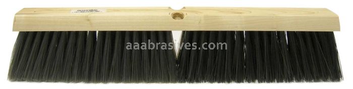 Weiler 25235 24" Vortec Pro Medium Sweep Floor Brush Polystyrene Border with Black Polypropylene