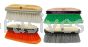 Weiler 44875 White Vehicle Wash Brush Kit; includes 12 Heads + 12 Handles (Flo Thru) - 012382448752