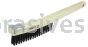 Weiler 44055 Hand Wire Scratch Brush w/Scraper .012 Carbon Steel Fill Curved Handle 3 x 19 Rows