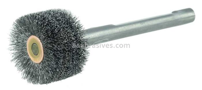 Weiler 17211 Bore-Rx 1-1/2"Dia. Internal Brush Deburring Tool .006" Crimped Steel Wire Fill 3/8" Stem