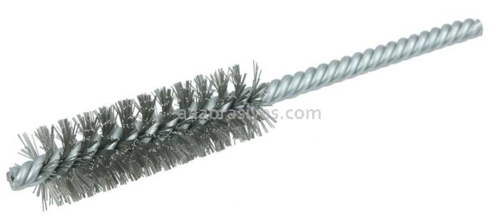Weiler 21121 3/4" Power Tube Brush .0104" Stainless Steel Wire Fill 2-1/2" Brush Length