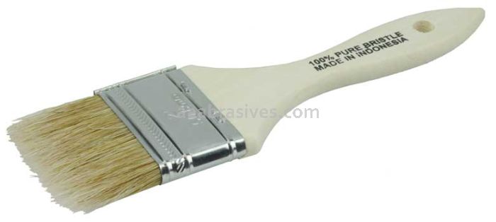 Weiler 40068 2" Chip & Oil Brush White Bristle 1-1/2" Trim Length Wood Handle