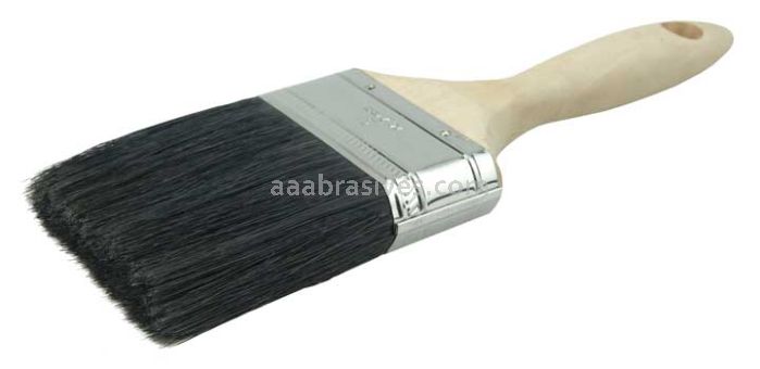 Weiler 40022 3" Wall Paint Brush Black China Bristle Fill 3-1/4" Trim Length Sanded Wood Handle