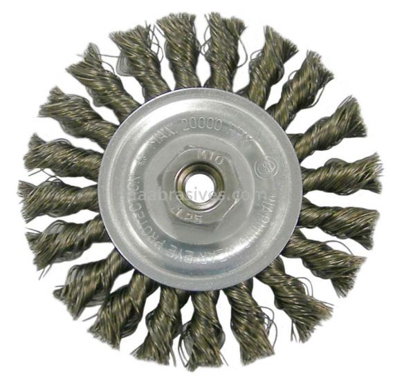 Weiler 36015 - 4" .014, M10 x 1.25 A.H., Retail Pack, Vortec Pro Knot Wire Wheel, Standard Twist - 012382360153