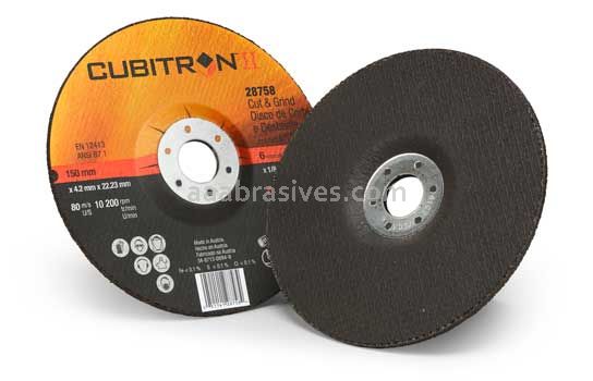 3M™ 7100019067 Cubitron™ II 6 x 1/8 x 7/8 28758 T27 Cut and Grind Wheel