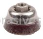 3-1/2" Encapsulated Crimped Wire Cup Brush, .014, 3/8"-24 A.H. (PCRA-3)