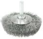 Weiler 17909 2-1/2" Stem-Mounted Concave Crimped Wire Wheel .006" Steel Fill 1/4" Stem