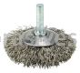 Weiler 17912 2-1/2" Stem-Mounted Concave Crimped Wire Wheel .014" Steel Fill 1/4" Stem