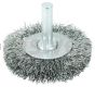 Weiler 17956 2" Stem-Mounted Crimped Wire Radial Wheel .0118" Steel Fill 1/4" Stem